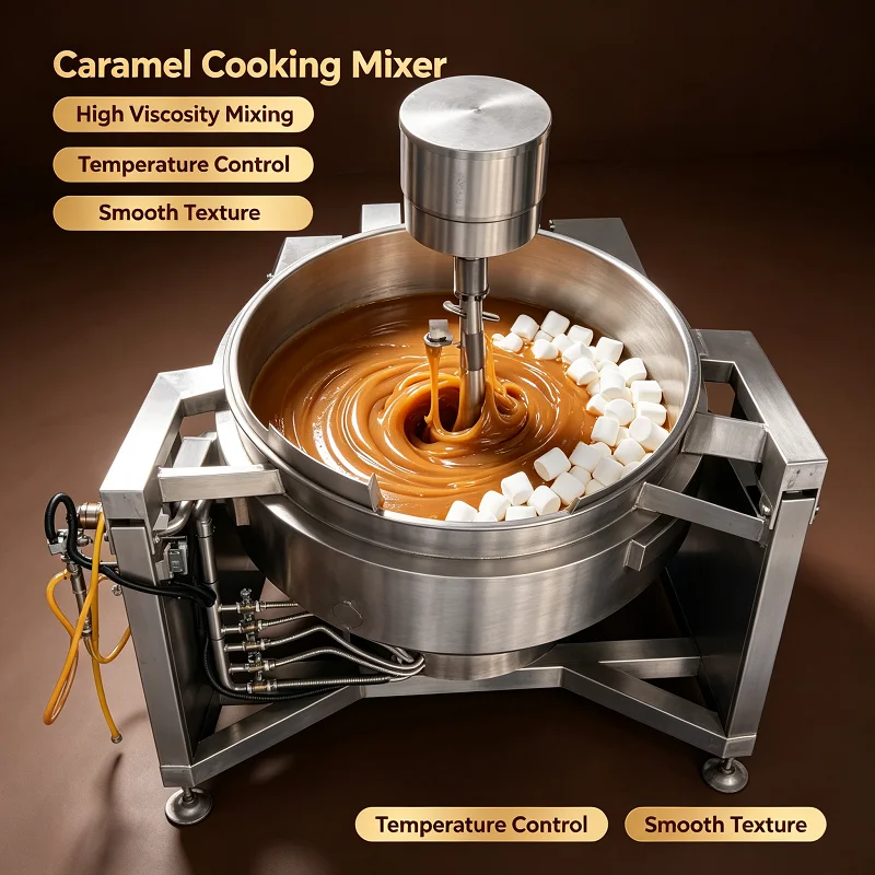 Large Capacity Commercial Cooking Mixer Machine Jacketed Kettle Pot for Sauce Paste Jam Caramel Chocolate Food