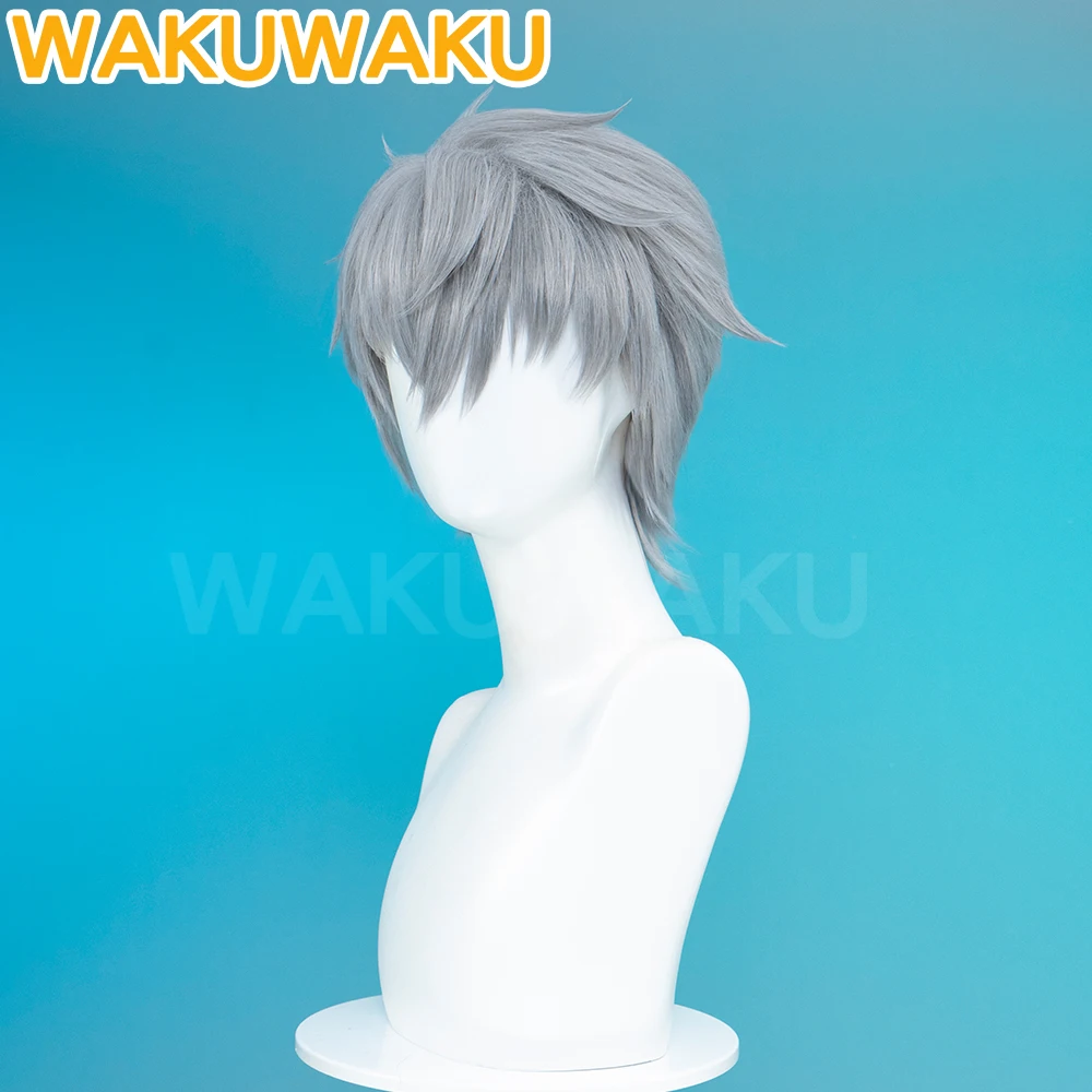 Till Wig Anime Alien Stage Cosplay Wig WakuWaku Men 30cm Short Hair Till Choker Tattoo Ear Clips Heat Resiatant Hair Free WigCap