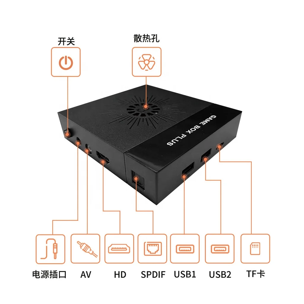 Gorąca sprzedaż 2025 X6 Game Box Plus Konsola do Gier 4k Rodzinna Retro Gry 64/128gb z Ponad 10000+ Gier 3D Kontroler Bezprzewodowy 2.4g dla Psp/