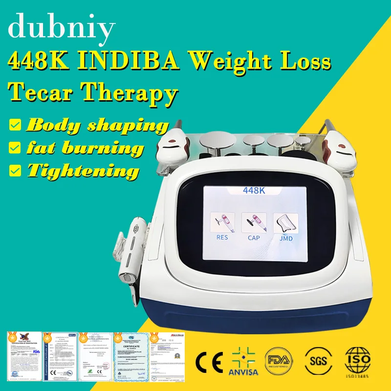 

INDIBA Weight Loss Tecar therapy 448K Tecar Machine Body shaping fat burning instrument Multifunctional Radio Frequency Machine