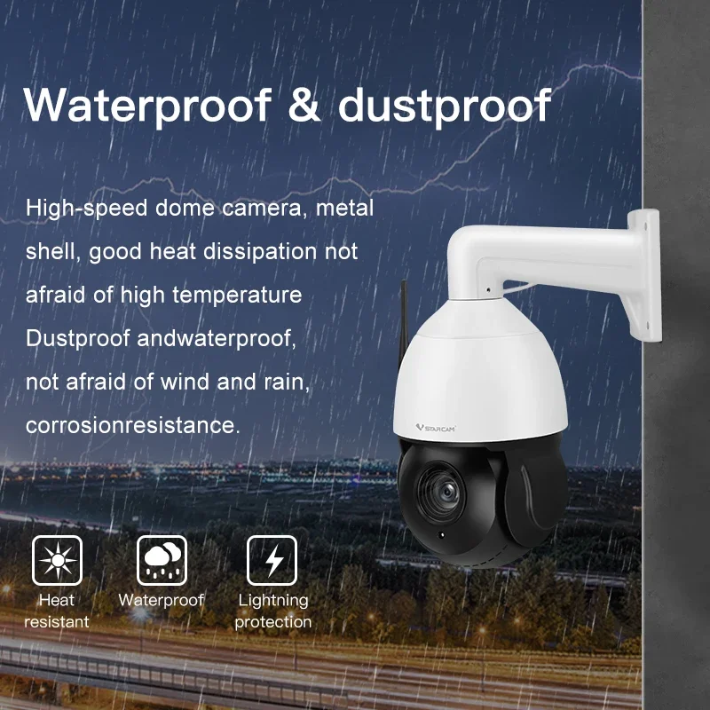 VStarcam CG630Q-X30P 4G AI caméra de détection humanoïde Rotation à 360 degrés 30X Zoom optique caméra de Surveillance extérieure