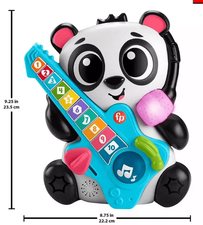Mattel Fisher‑Price Link Squad Jam & Count Panda Interactive Musical Baby Toy, Learning Plaything With Fun Lights, Songs & Counting Phrases, Educational Toddler Toy For Kids Ages 9+ Months, Ideal Birthday & Holiday Gift For Infant Boys And Girls