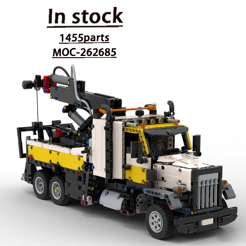 

MOC-262685 New Creative Crane Trailer Building Block Model 1455 Parts MOC Innovative Boys Children's Birthday Christmas Toy Gift