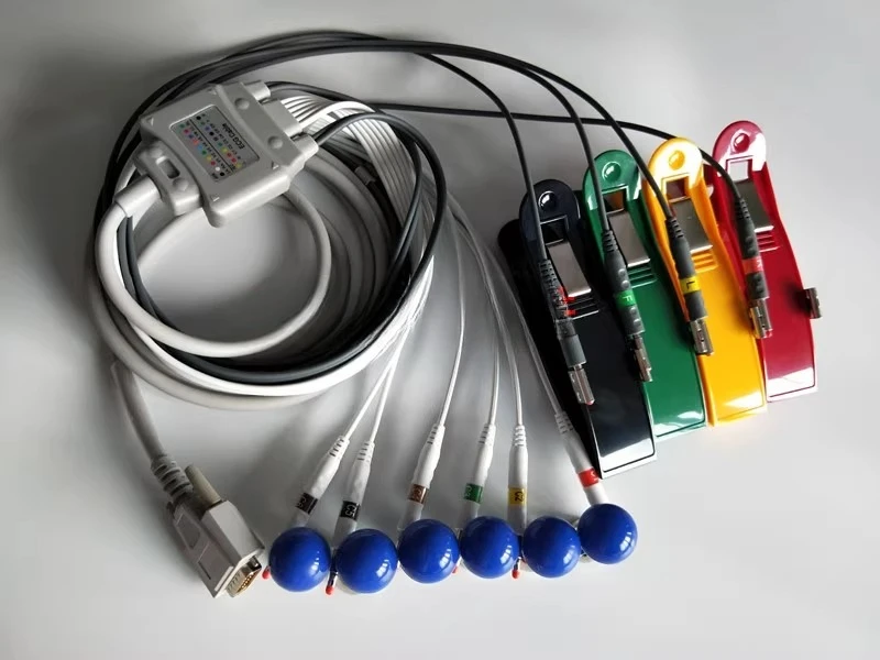 

High quality universal electrocardiograph lead cable compatible with optoelectronic cable
