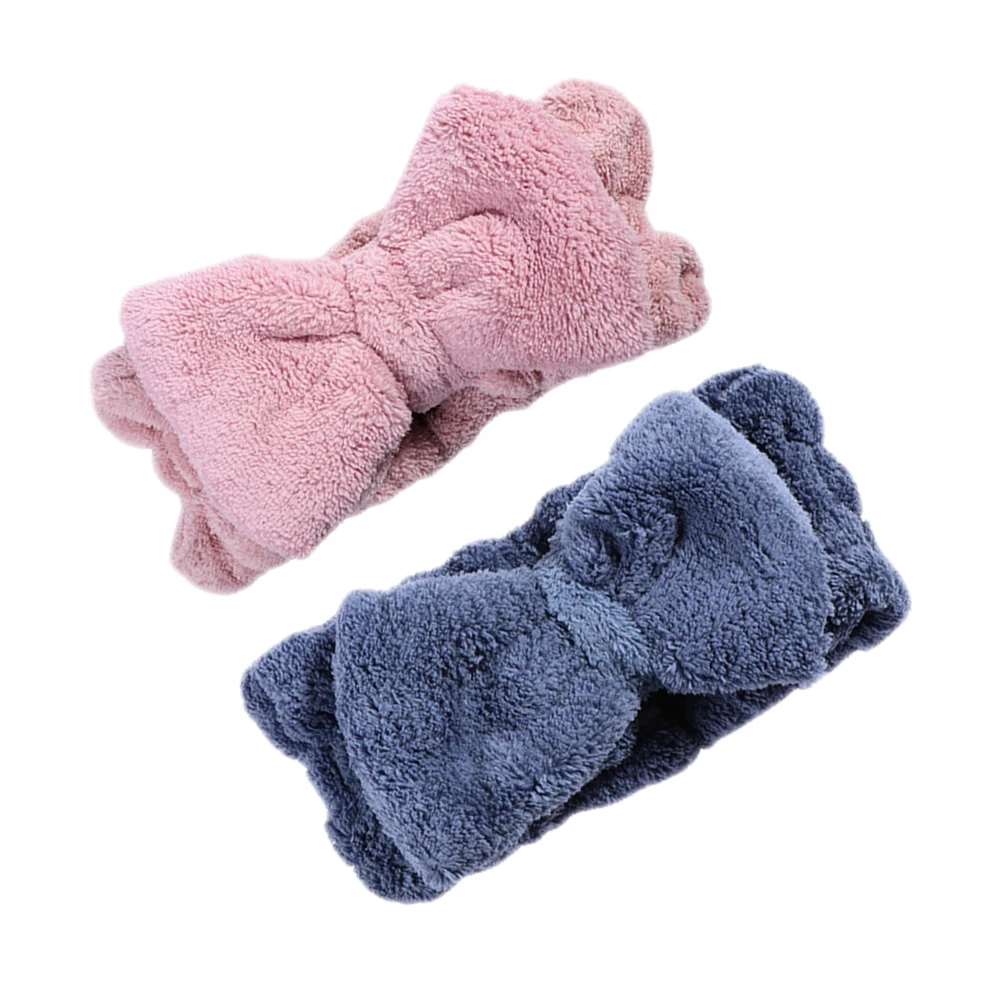 

2Pcs Women Headband Bow Knot Hairband Head Wrap for Girls Accessories Korean Version Hair Style Sweat Absorbent