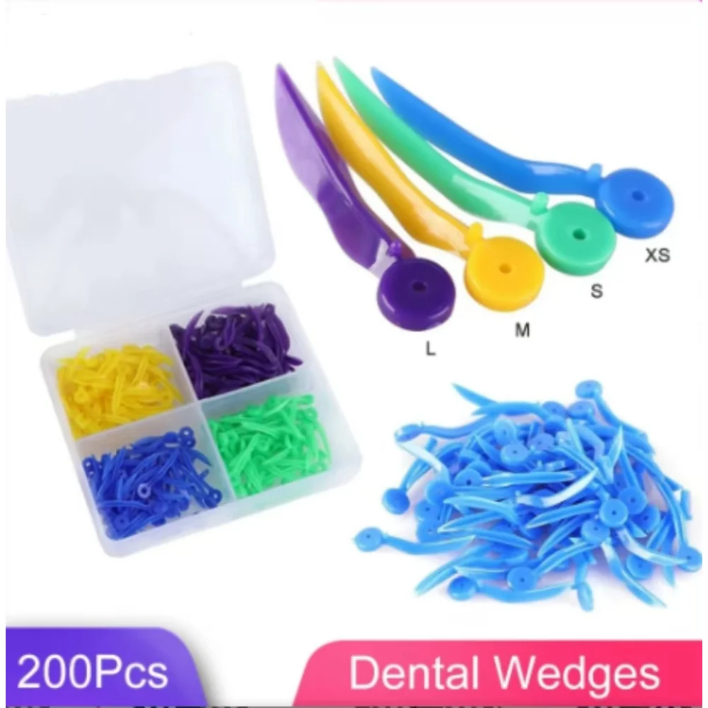 1Box Dental Wedge With Circular Hole Disposable Medical Plastic Tooth Gap Wedges Dentistry Oral Care Accessories