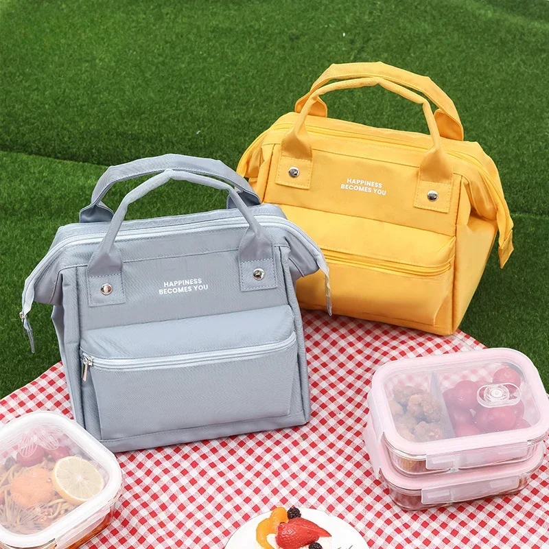 

Portable Lunch Bag Women Large Capacity Waterproof Convenient Fresh Cooler Bags Picnic Lunch Container Food Storage Bags