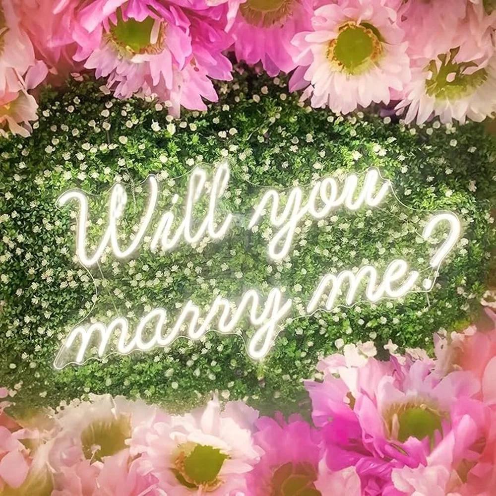 Marry Neon Sign Light For Proposal Dimmable Feature Adds Romantic To Moments Memorable Making