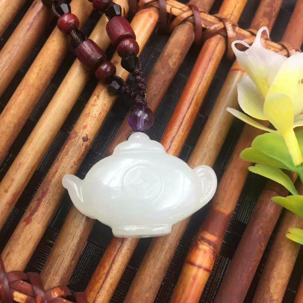 

Exquisite Hetian Jade Sheng Xiao Put the Paste Pendant DIY Jewelry P0029