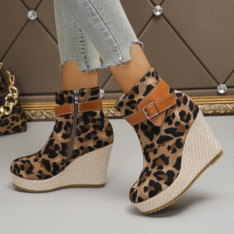 High-ankle Round-toed Stretch Side-zip Multi-color Fashionable Versatile Comfortable Anti-slip Breathable Women's Short Boots