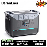 DaranEner NEO2000 Portable Power Station 2073.6Wh LiFePO4 Battery Solar Generator 2000W AC Output 1.8 Hours Full Charge 14 Ports