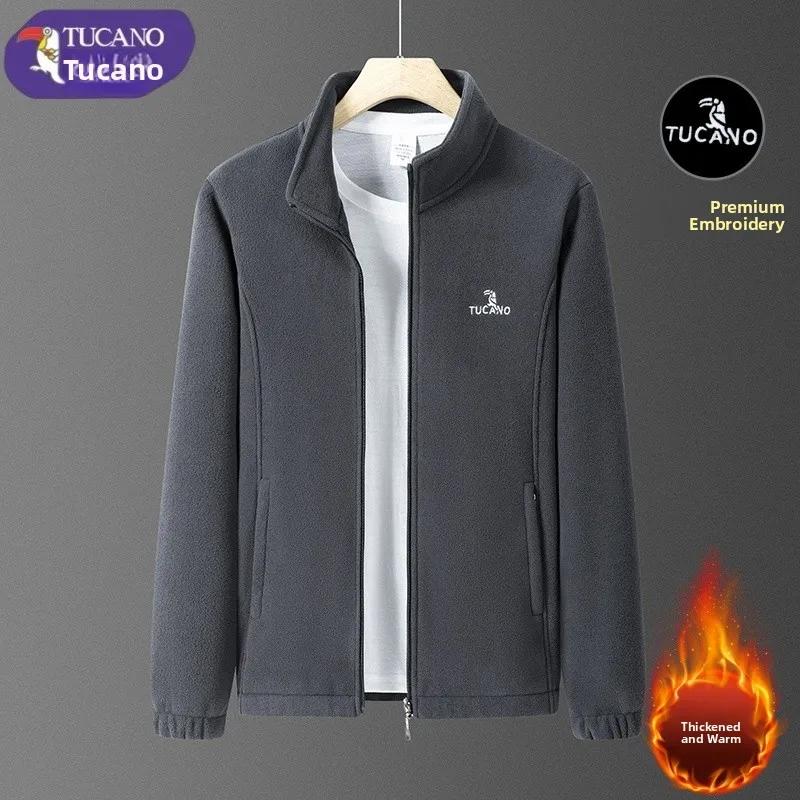 

Утепленный мужской жилет из овчины с воротником-стойкой для осени и зимы, повседневный, теплый, из полиэстера, на молнии