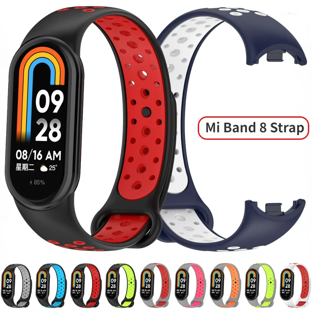 

Sport Silicone Band for Xiaomi Mi Band 9/8 Strap NFC Smartwatch Replaceable Accessories Belt for Mi band 8 Watchband Wrist Strap