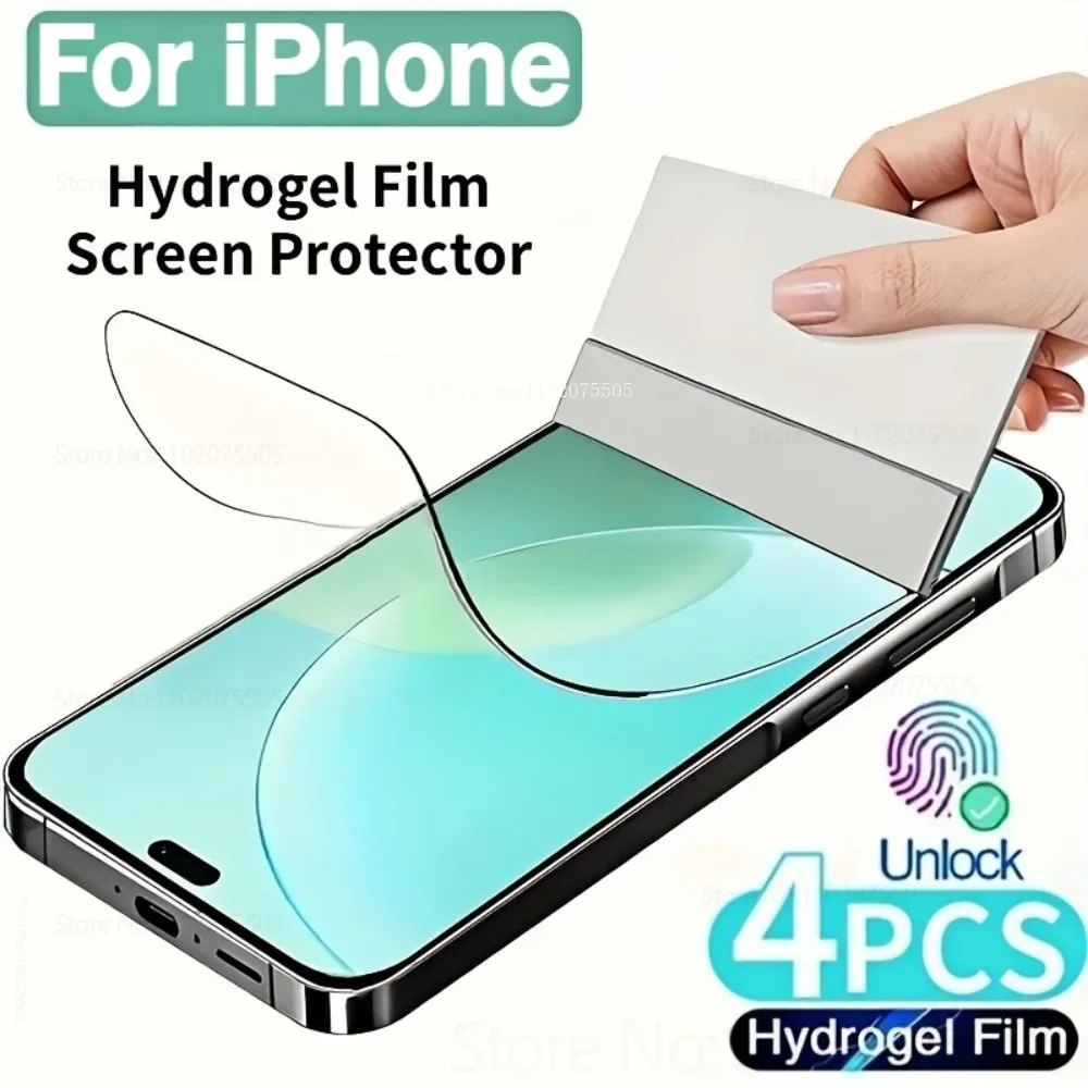 

4Pcs High-Transparency Hydrogel Film for Honor 400 300 200 Pro 400 Lite Screen Protector for Honor Magic 7 6 5 Pro Lite X9c X8a