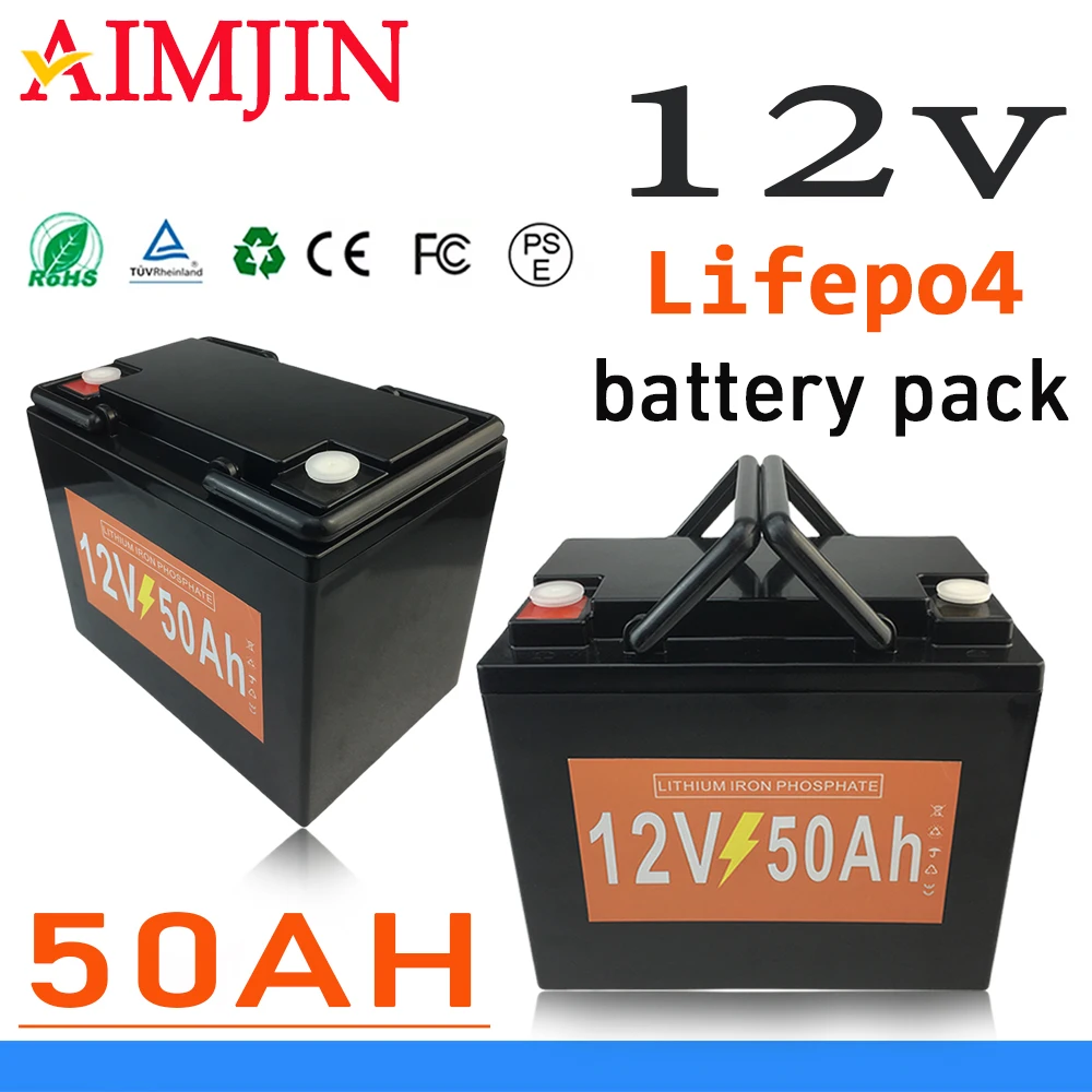 

Lifepo4 Rechargeable Battery Pack 12V 50Ah for Children's Toy Car, Solar Street Lights Andother Small Equipment Power Supply