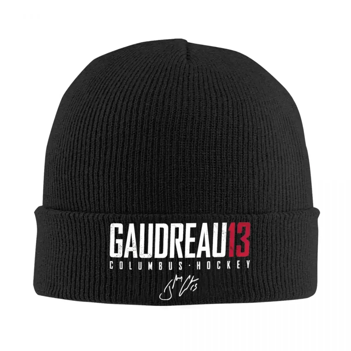 Gaudreau 13 Knitted Caps for Women Men Beanie Autumn Winter Hats Ice Hockey Columbus Warm Caps