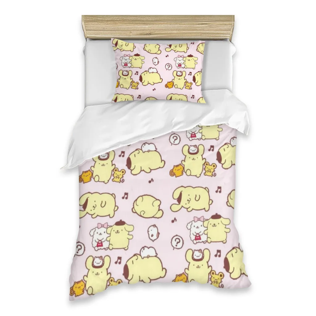 

Sanrio Pompompurin Single Bed Sheets Set Complete Case Single Linen Quilt Cover