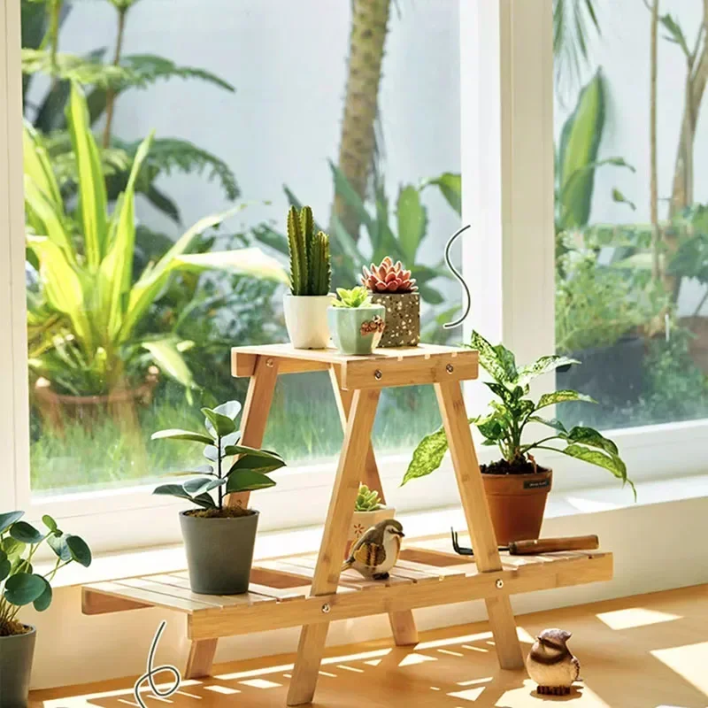 Light Floor Plant Stand Corner Window Multi Tiered Indoor Plant Stand Artificial Feet Etagere Fleur Garden Furniture Sets