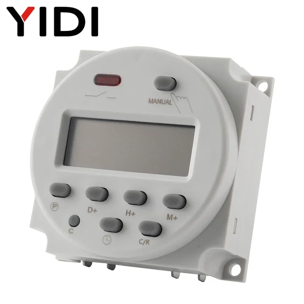 CN101A Weekly Day 24 Hour 12V 24V Electronic Digital Programmable Timer Clock Relay Switch Time Controller Module AC 110V 220V