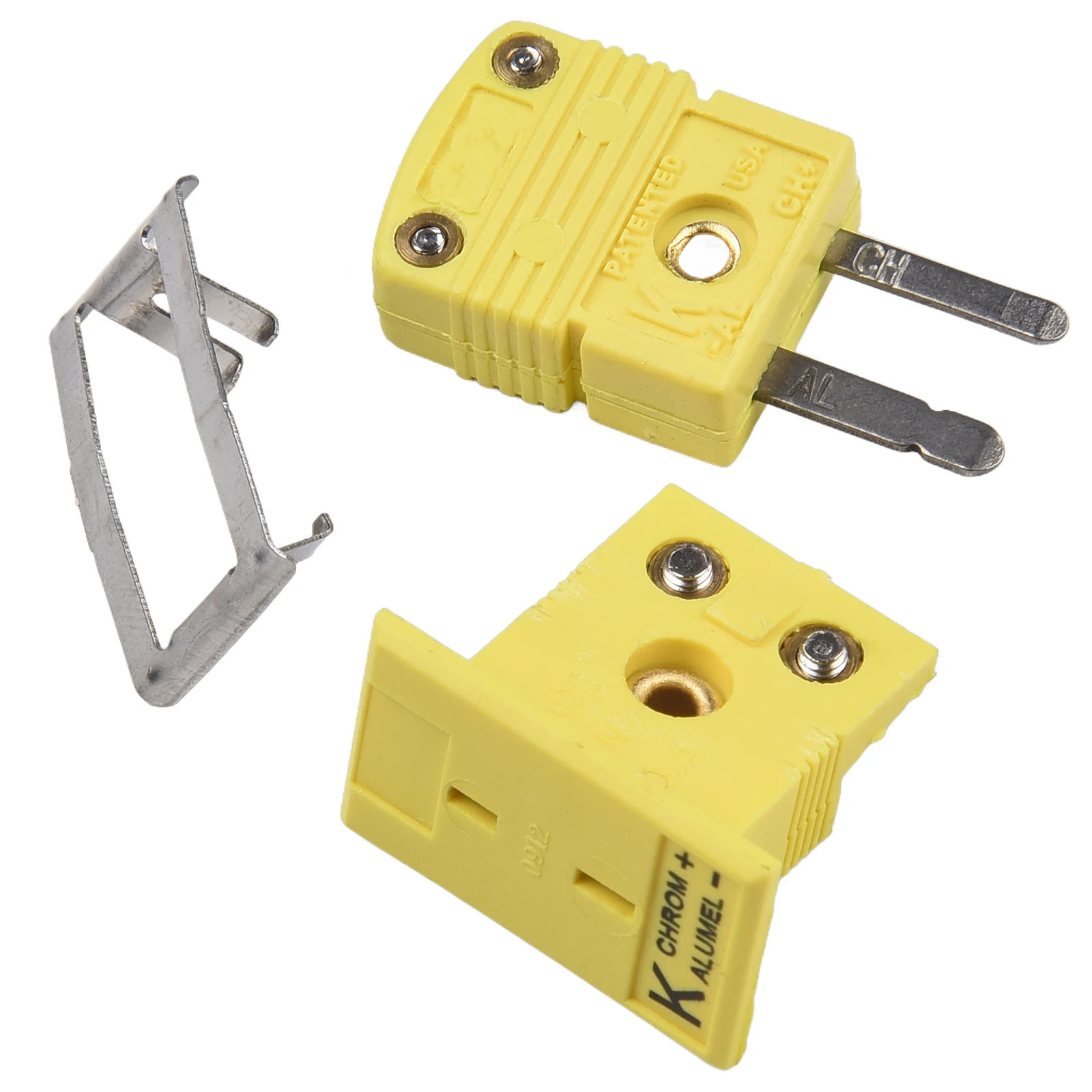 1 Set K Type Thermocouple Miniature Socket Alloy Mini Panel Mount Yellow Useful Portable Stock Accs High Quality