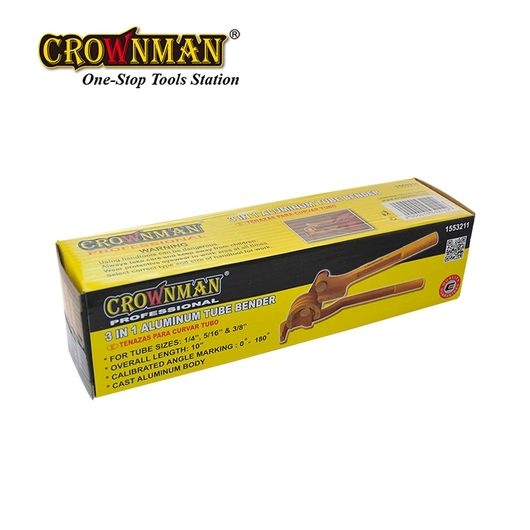كراونمان أدوات السباكة التبريد HVAC تكييف الهواء أدوات يدوية يدوية 3 في 1 أنبوب نحاسي الانحناء أداة أنبوب بندر