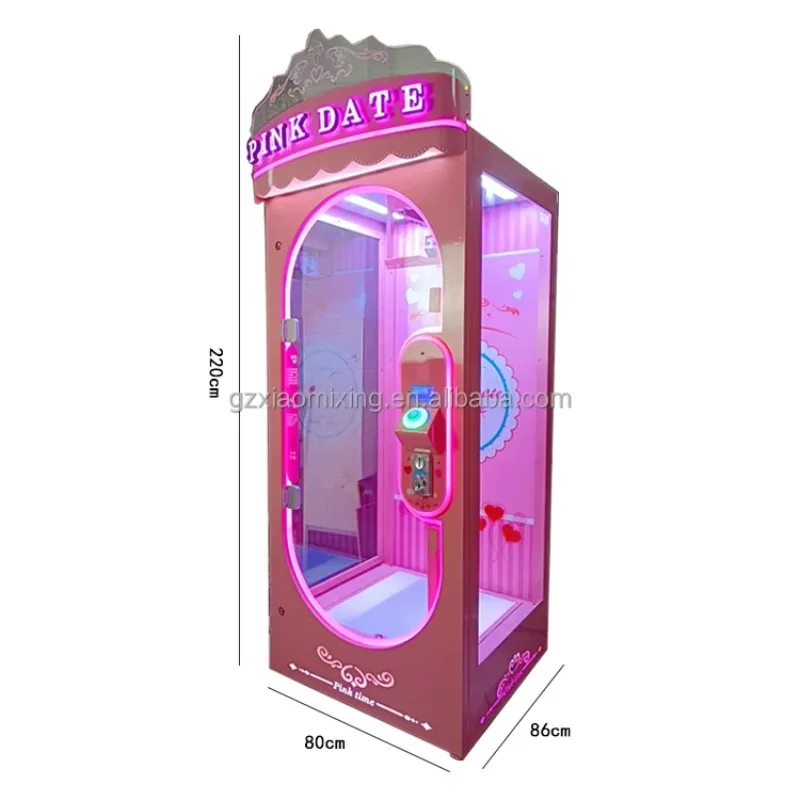 Factory Direct Pink Date Doll Coin-Operated Arcade Game Machine Durable Metal Indoor Skill Cut Crane Prize Coin Pusher