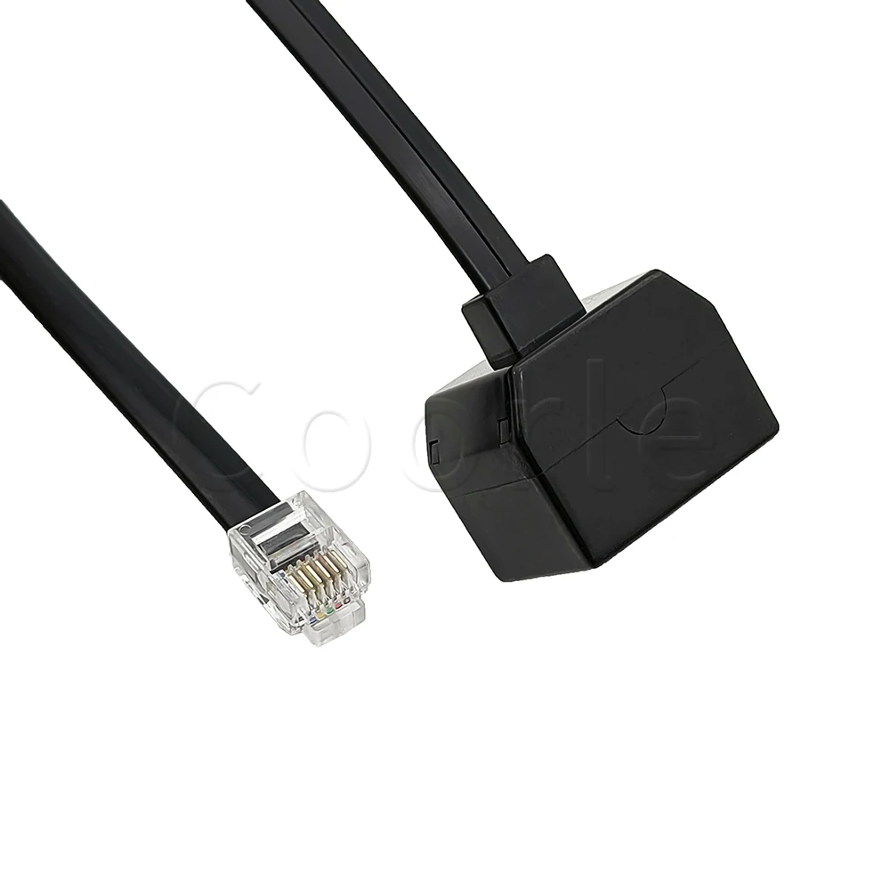 25CM RJ12 6P6C 1 to 2 Wire Adapter Telephone Ethernet Cord Converter Landline Male to Female Plug Separator Cable Splitter
