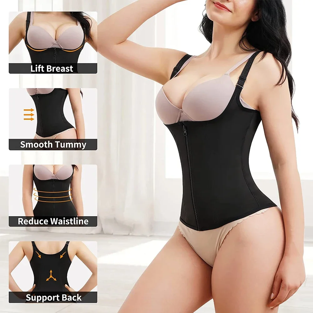 Sweat Waist Trainer Vest Slimming Corset for Weight Loss Body Shaper Sauna Suit Compression Shirt Belly Girdle Tops Shapewear