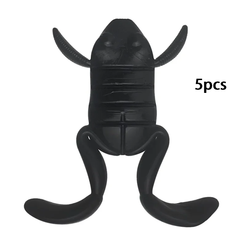 5 Stück Köder, 5 g/Stück, Wasseroberfläche, Kick-Frosch, gefälschter Köder, hohe Simulation, TPE-Frosch, weicher Köder, schwarzer Fisch und Bass-Liebling – Detail 10