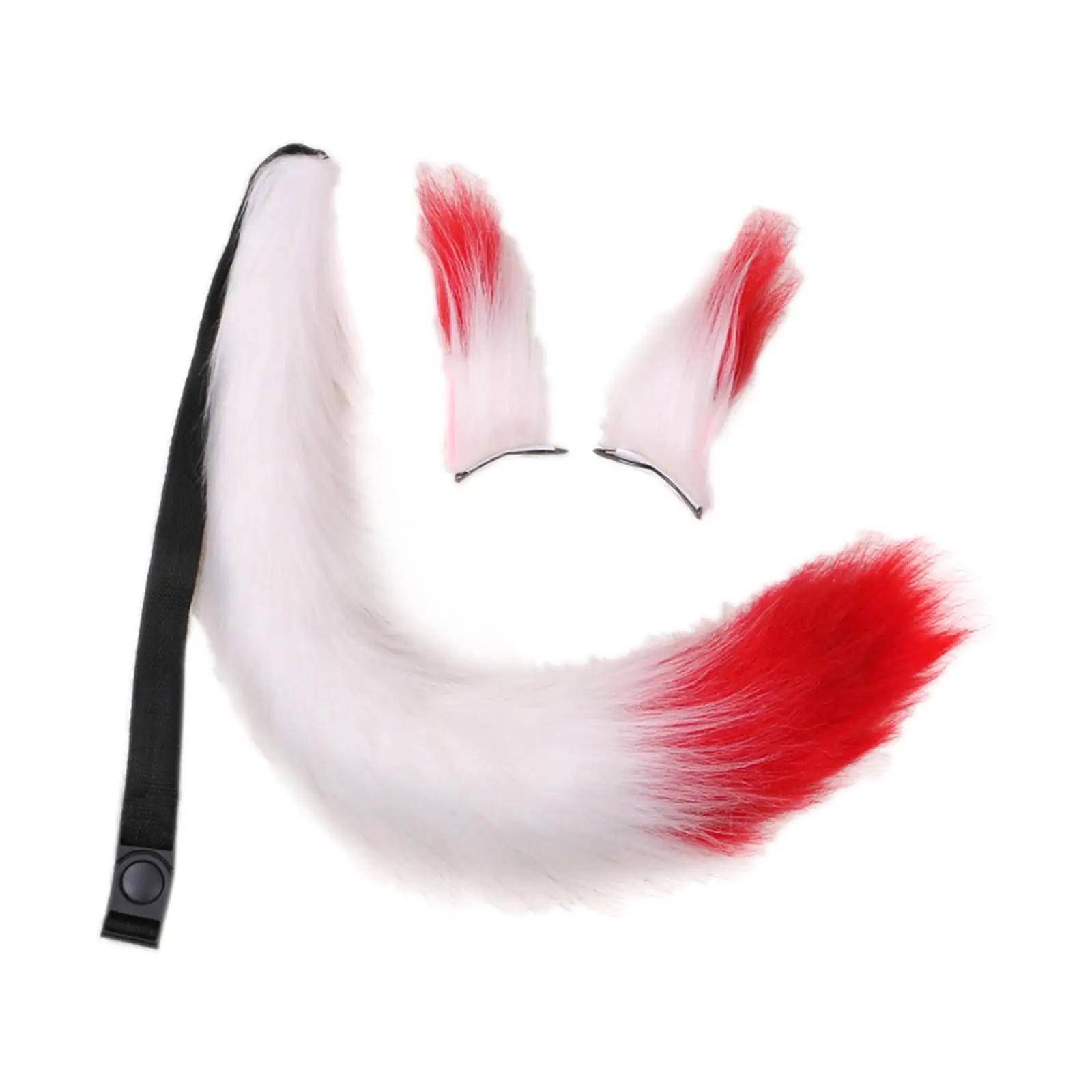 

Faux Fur Ears and Tail Set Fancy Dress Costume Cosplay for Masquerade Kids Adult