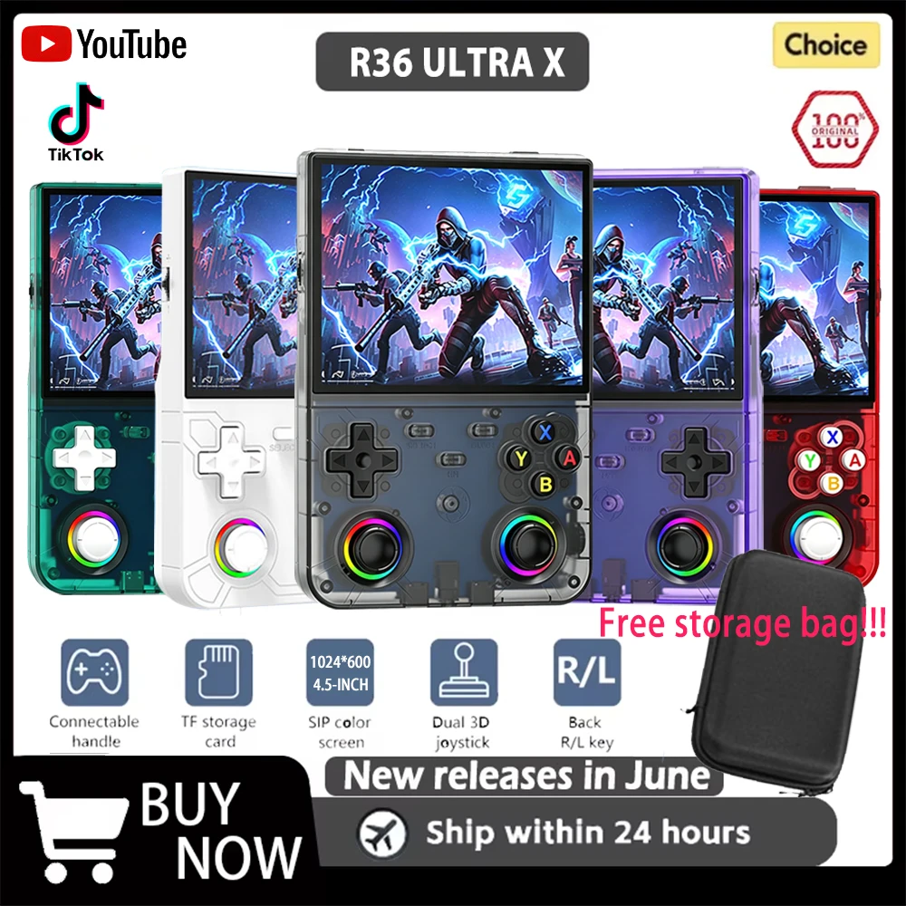 Gaming Console Youtube - Nowy R36 Ultra X z 4,5-calowym