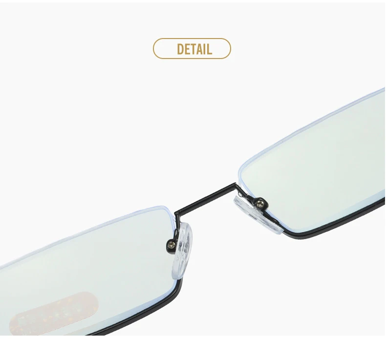 Metall Anti-Blau Licht Lesebrille Männer Halb Rahmen Brillen Männliche Brillen Mit Fall + 1,0 1,5 2,0 2,5 3,0 3,5 4,0 – Detail 7