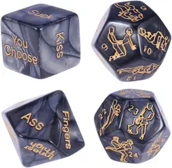 R-18 Fun Acrylic Dice Sex Love GameToys Marble Pattern Sculpture Action Poses Sex toys 4 in 1 for Couple Flirting