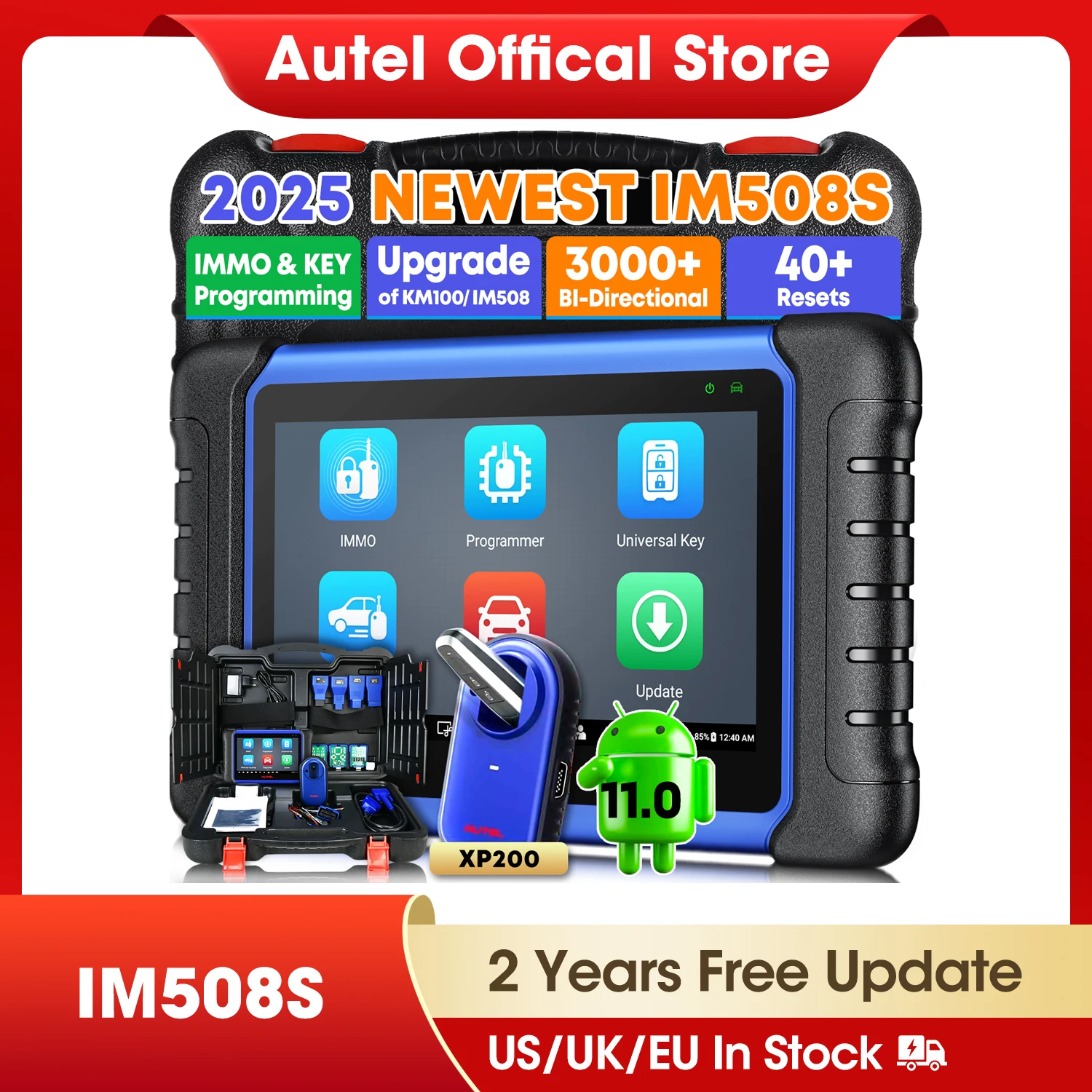 Autel MaxiIM IM508S Key Fob Programming Tool with 2 Years Free Update Autel All-in-one Diagnostic Scanner 2023 New Upgrade Model