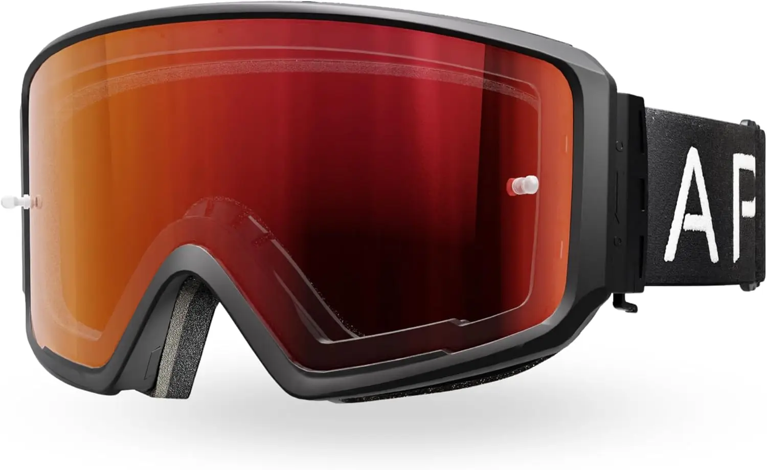 

Mountain Bike Goggles QuickRelease Magnetic Lens System AntiFog Impact Resistant with EVA Case 3 Lenses (Clear Revo Red Smoke) D