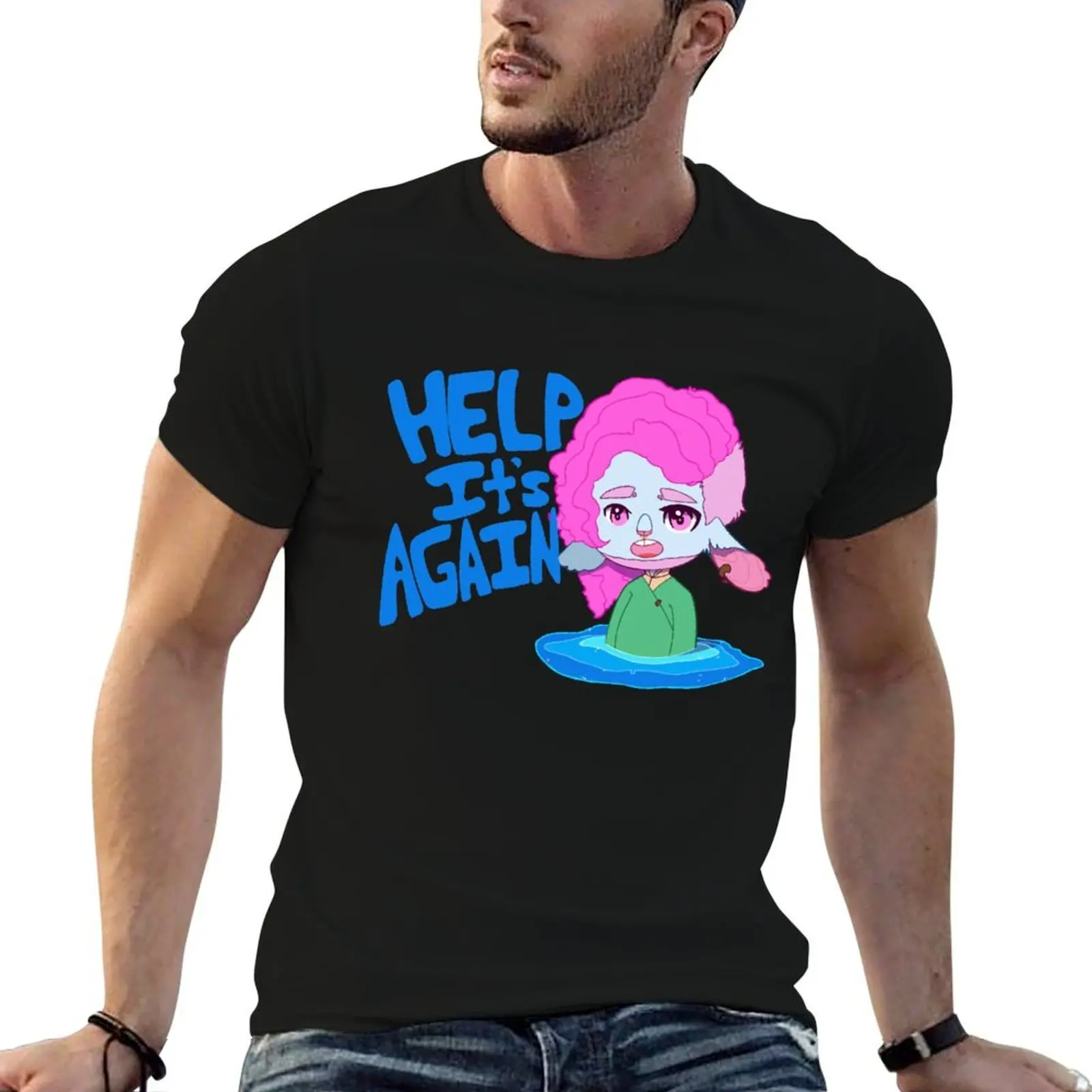

Help It_s Again... Caduceus T-Shirt cotton tshirt 100% man t shirt graphic T-Shirt