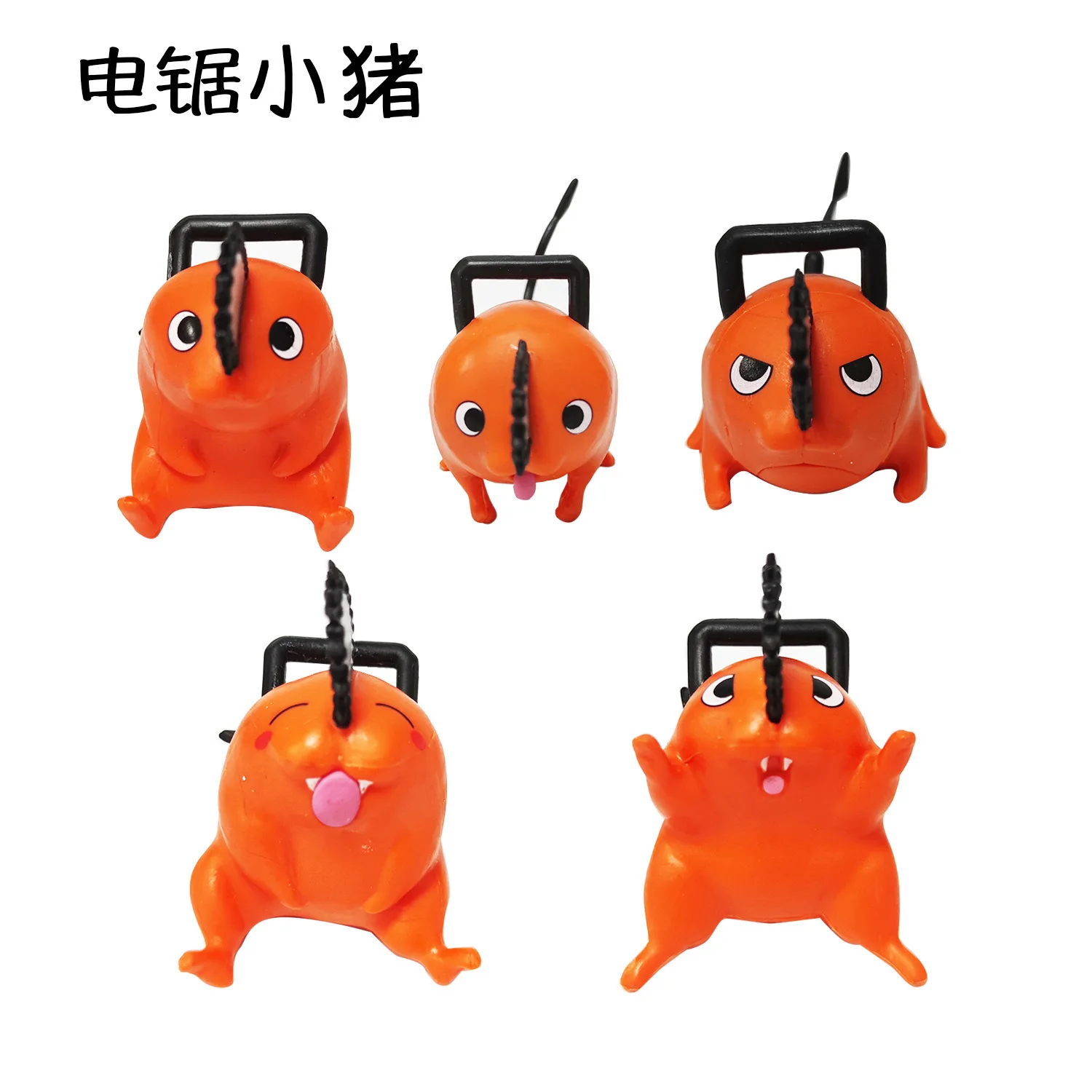 Оригинальная фигурка Bandai Chainsaw Man Pochita Sofubi, Q-версия, аниме-фигурка Sofvimates, модель из ПВХ, коллекционная игрушка, 6 см