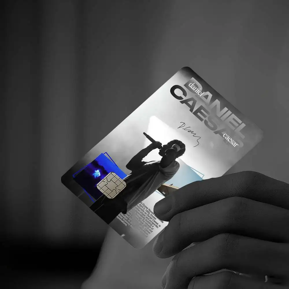 Popular Singer D-Daniel Caesar 4pcs 1Set Credit Debit Card Sticker Party Sticker Waterproof Small Chip Card Skin Sticker