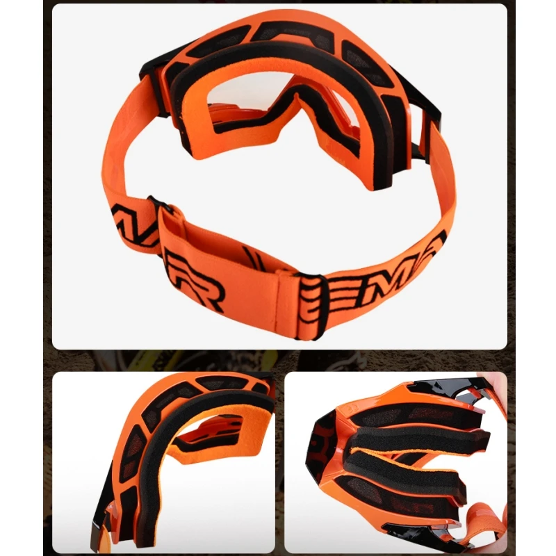 VEMAR Motorcycle Goggles - Windproof Motocross Glasses with UV Protection for Skiing, Cycling & Off-Road Racing