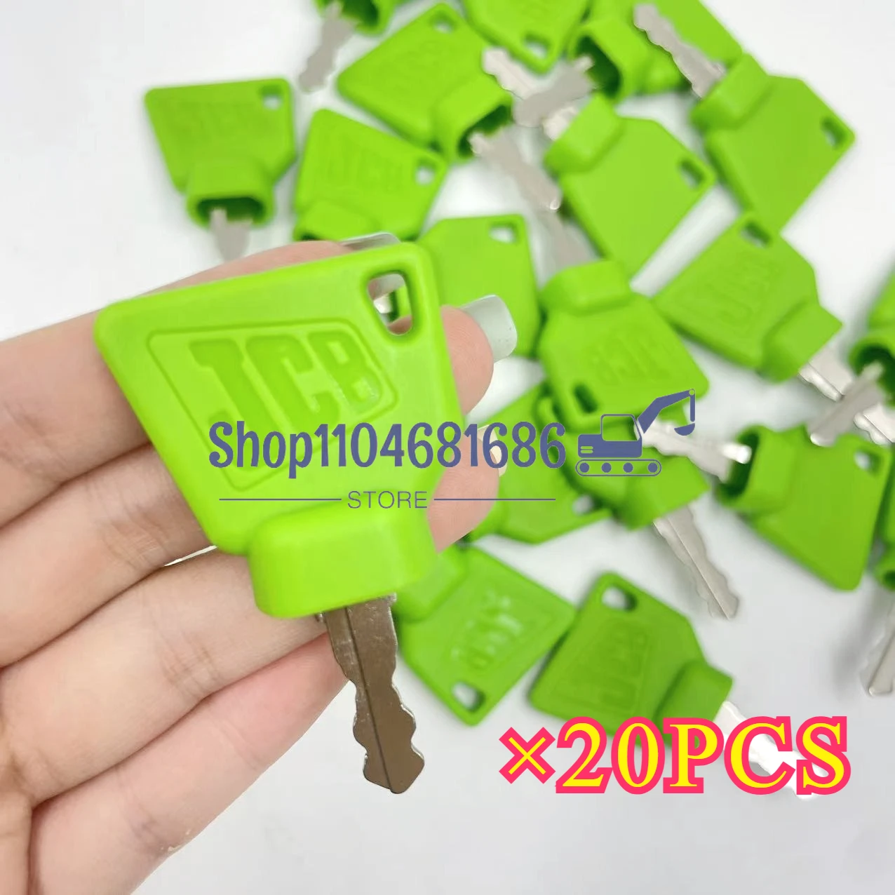 

20 Pcs Ignition Start Key Switch Starter Key for JCB 3CX Excavator Most JCB Machine Digger Replacement Parts