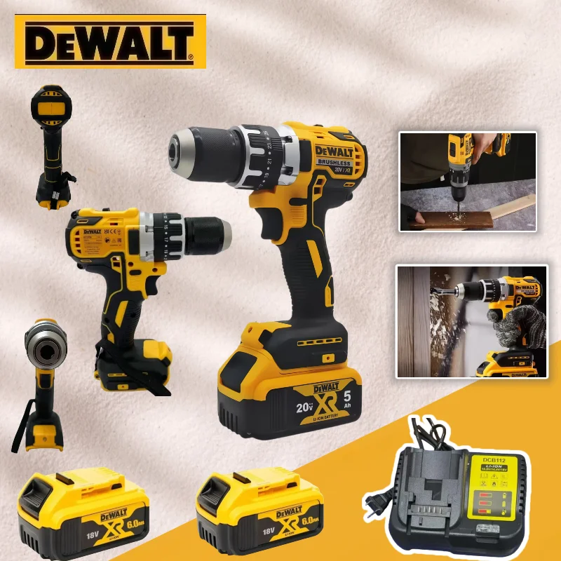 

Dewalt DCD796 Brushless Impact Electric Drill Multifunctional Cordless Screwdriver Rechargeable Power Tools 20V Battery