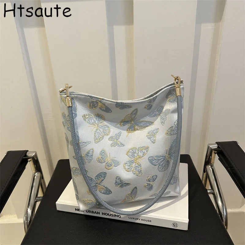 

National Style Printed Tote Bags For Women Summer Mini Handbag Double Shouder Bags Ladies Travel Bag hand bags for ladies