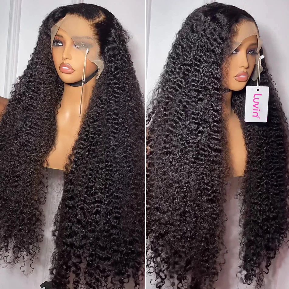 Loose Deep Wave 13x6 HD Lace Front Wig 30 40 Inch Transparent 220% Water Curly Frontal Human Hair Wigs 5x5 Lace Closure Wig