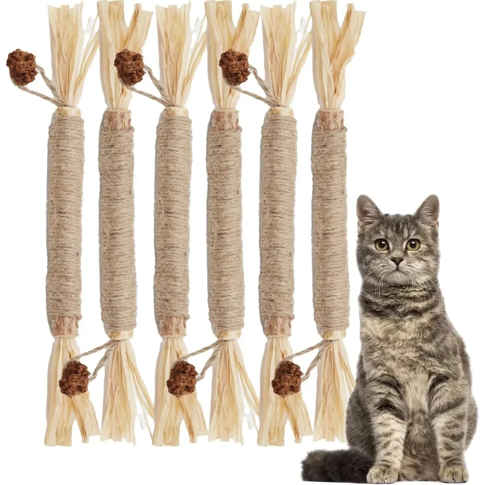 Silvervine-palitos para gatos, palitos de hierba gatera naturales, tratamiento Dental para masticar gatos, varita de juguete interactiva para gatos, juguetes de hierba gatera, juguetes para la dentición