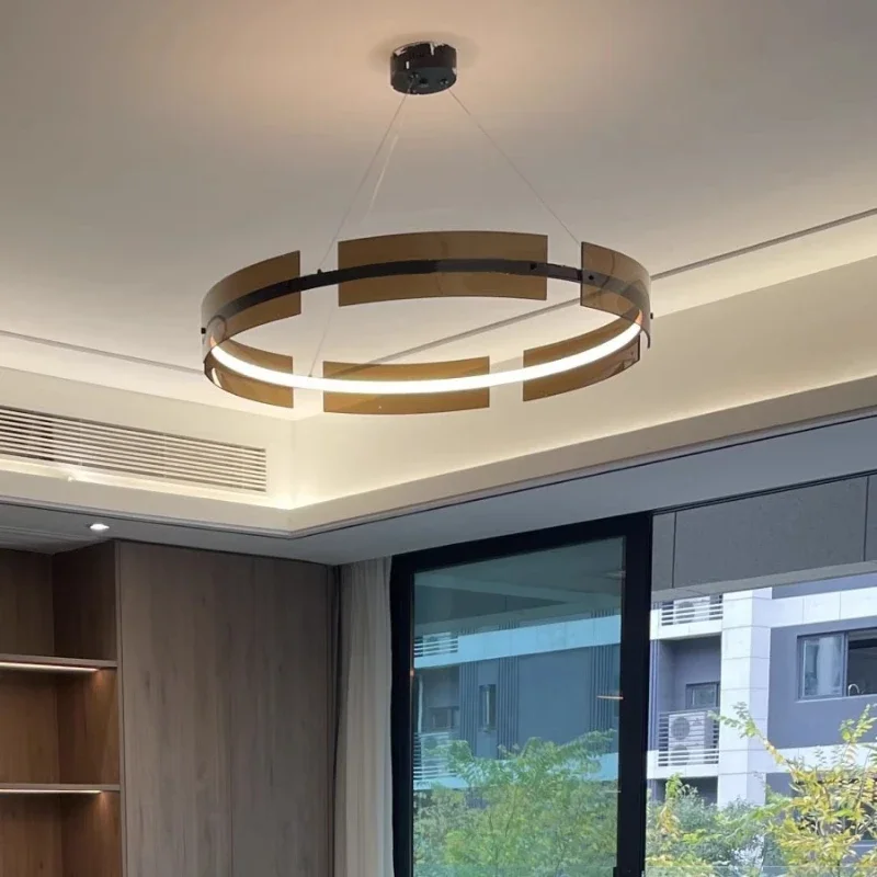 

SANDYHA круглый стеклянный подвесной светильник, люстра для итальянского ресторана, идеально подходит для гостиной, спальни, декоративные светильники