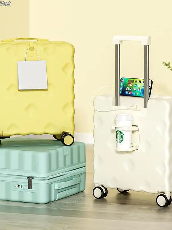 18-inch-luggage-carry-on-bag-wheelchair-abs-pc-children's-suitcase-fashionable-polyester-inner-zipper-closure-lock