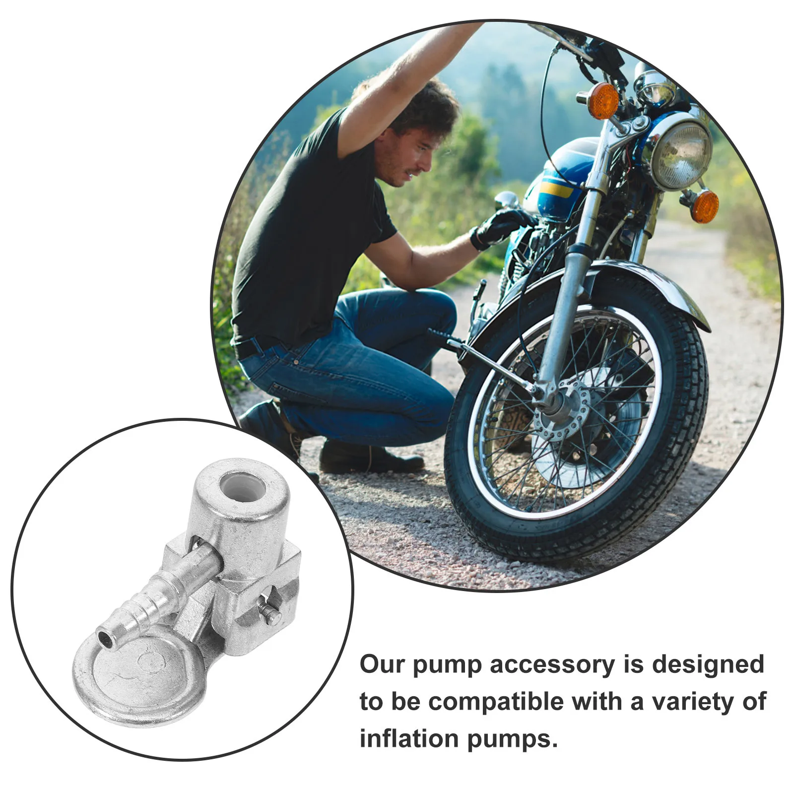 

Tire Air Chuck Quick Connect For Inflation Pump Zinc Alloy Locking On Chuck Durable Air Compressor Attachments