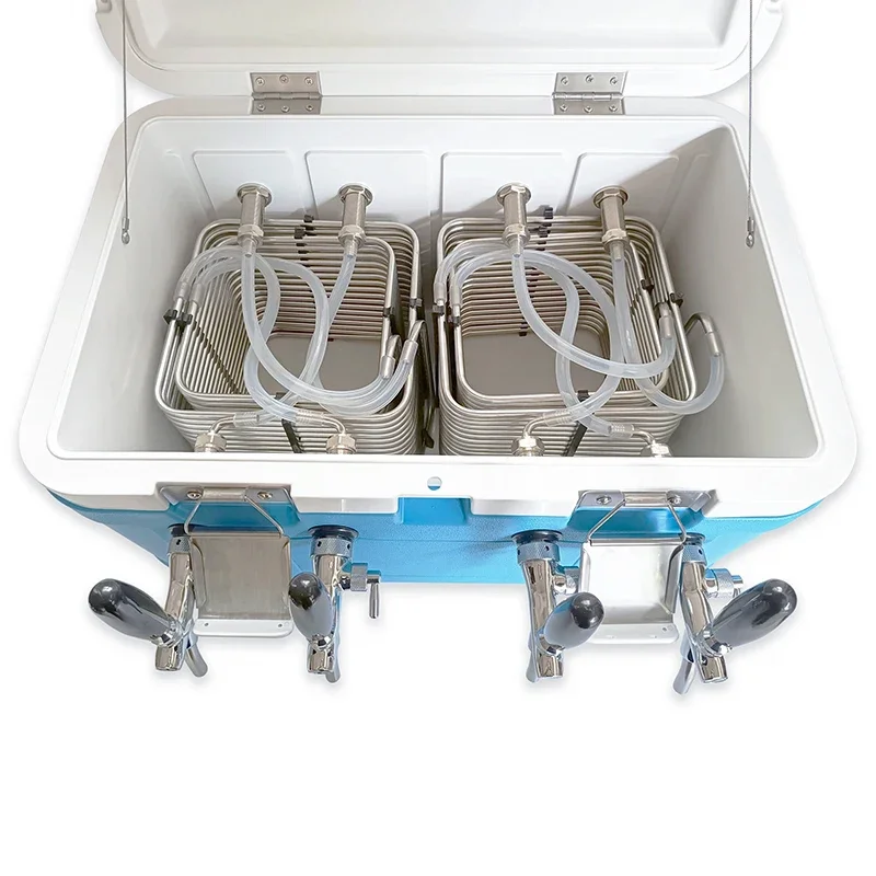 2-Layer Square Homebrew Coil Beer Cooler Tubing Space-Saving Chiller for Jockey Box Beverage Dispenser