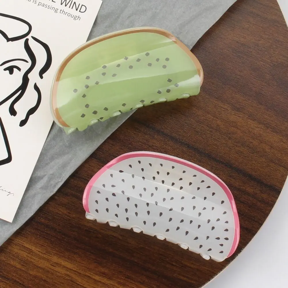 

Srawberry Kiwifruit Pitaya Ponytail Holder Hair Crab Clip Korean Hair Clips Women Shark Clip Fruits Hair Claw Watermelon