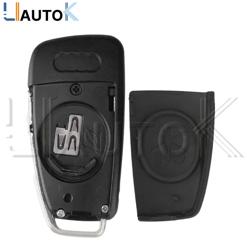 Folding Car Key Case For Audi Q7 B7 Q3 A3 TT A2 A8 A6 A6L A4 S5 C5 C6 B6 Replacement Remote Car Key Shell Flip Key 3 Buttons view 5